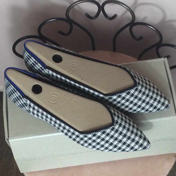 Rothy’s Black & White Houndstooth (The Knot Point II) - Picture 2 of 7